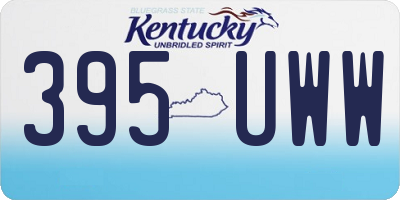 KY license plate 395UWW