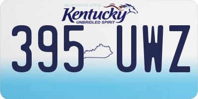KY license plate 395UWZ