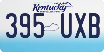 KY license plate 395UXB