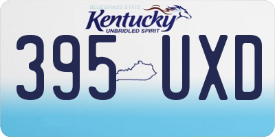 KY license plate 395UXD