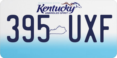 KY license plate 395UXF