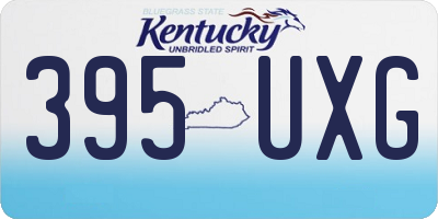 KY license plate 395UXG