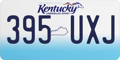 KY license plate 395UXJ