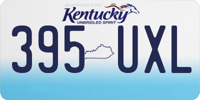 KY license plate 395UXL