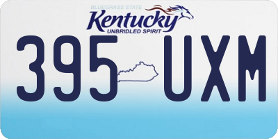 KY license plate 395UXM