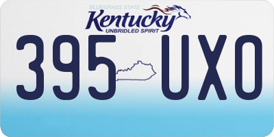 KY license plate 395UXO