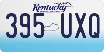 KY license plate 395UXQ