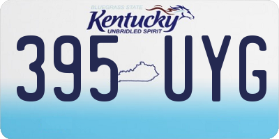 KY license plate 395UYG