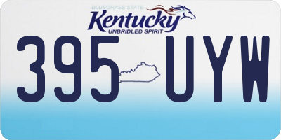 KY license plate 395UYW