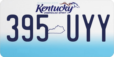 KY license plate 395UYY