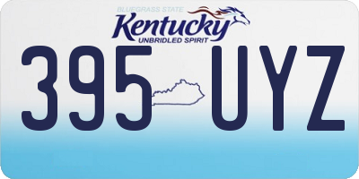 KY license plate 395UYZ