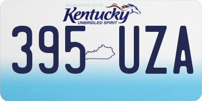 KY license plate 395UZA