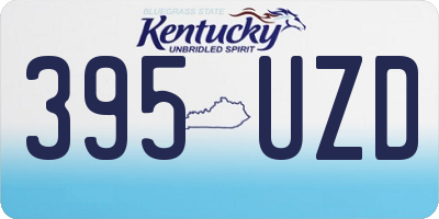 KY license plate 395UZD