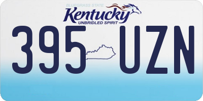 KY license plate 395UZN