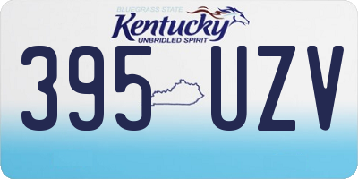 KY license plate 395UZV