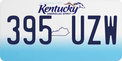 KY license plate 395UZW