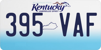 KY license plate 395VAF