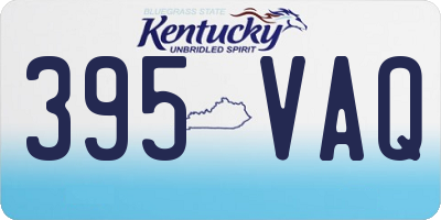 KY license plate 395VAQ