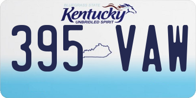 KY license plate 395VAW