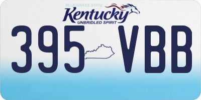 KY license plate 395VBB