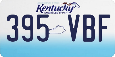 KY license plate 395VBF
