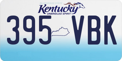 KY license plate 395VBK
