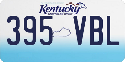 KY license plate 395VBL