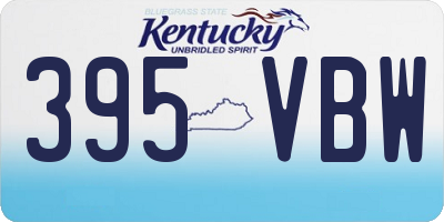KY license plate 395VBW