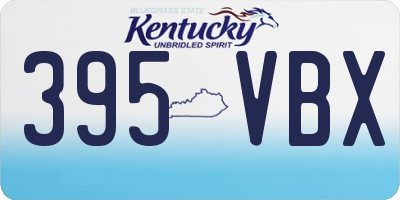 KY license plate 395VBX