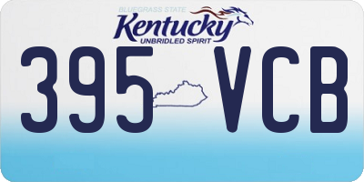 KY license plate 395VCB