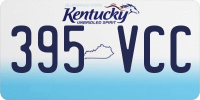 KY license plate 395VCC