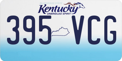 KY license plate 395VCG