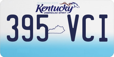 KY license plate 395VCI
