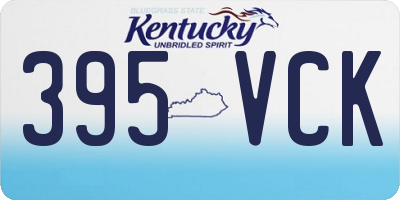 KY license plate 395VCK