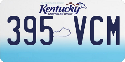 KY license plate 395VCM