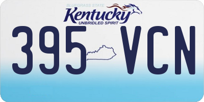 KY license plate 395VCN