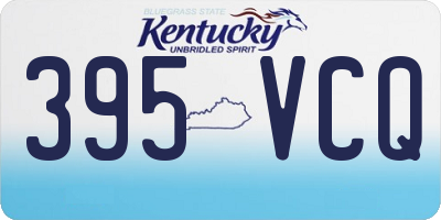 KY license plate 395VCQ