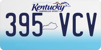 KY license plate 395VCV