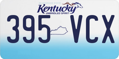 KY license plate 395VCX