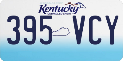 KY license plate 395VCY
