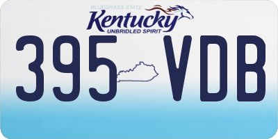 KY license plate 395VDB