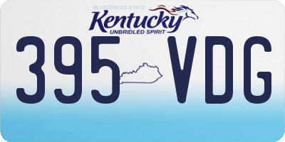 KY license plate 395VDG