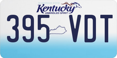 KY license plate 395VDT