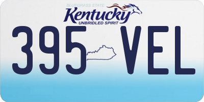 KY license plate 395VEL