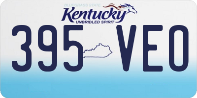KY license plate 395VEO