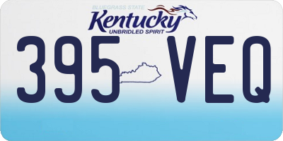 KY license plate 395VEQ