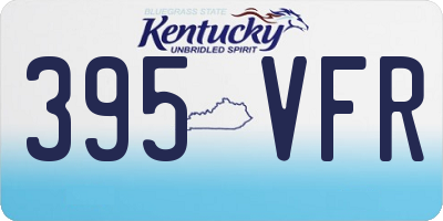 KY license plate 395VFR