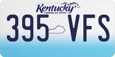 KY license plate 395VFS