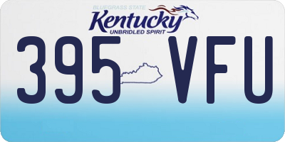 KY license plate 395VFU