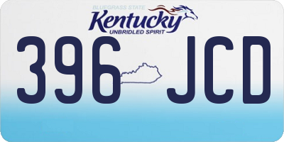 KY license plate 396JCD